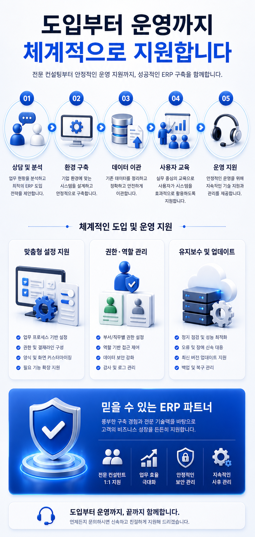 도입부터 운영까지 체계적인 지원